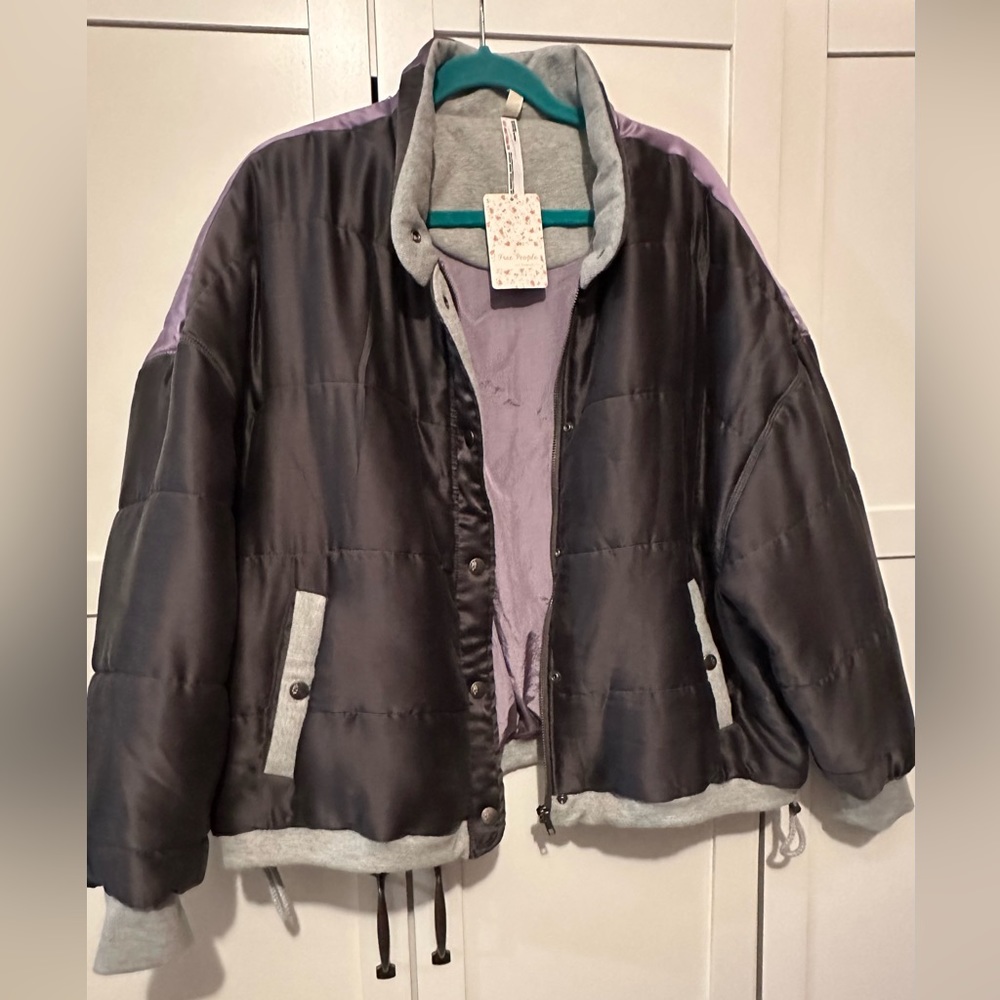 Silk varsity bomber jacket